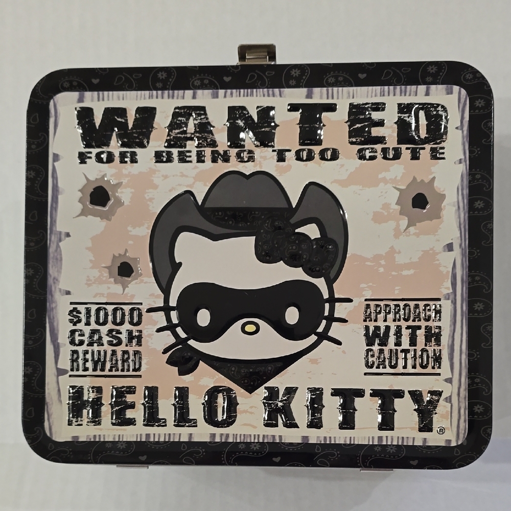 Hello Kitty Black and White Food Storage Tin